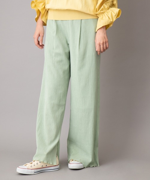 Munich（ミューニック）の「ツイストプリーツ　イージーワイドパンツ(セットアップ可)（その他パンツ・レディース・ブラック/ライトグリーン/アイボリー/ライトベージュ・S/M/XS）」の11枚目の写真