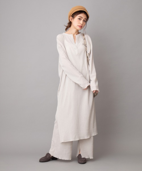 Munich（ミューニック）の「ツイストプリーツ　イージーワイドパンツ(セットアップ可)（その他パンツ・レディース・ブラック/ライトグリーン/アイボリー/ライトベージュ・S/M/XS）」の13枚目の写真