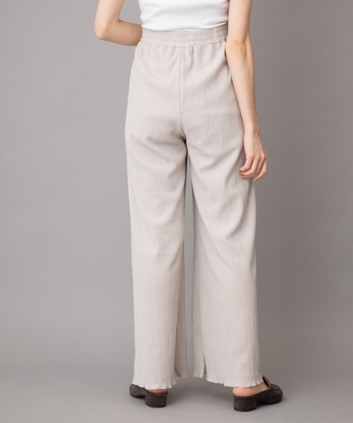 Munich（ミューニック）の「ツイストプリーツ　イージーワイドパンツ(セットアップ可)（その他パンツ・レディース・ブラック/ライトグリーン/アイボリー/ライトベージュ・S/M/XS）」の15枚目の写真