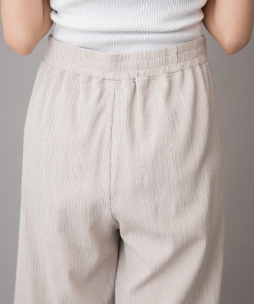 Munich（ミューニック）の「ツイストプリーツ　イージーワイドパンツ(セットアップ可)（その他パンツ・レディース・ブラック/ライトグリーン/アイボリー/ライトベージュ・S/M/XS）」の18枚目の写真