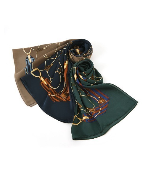 marjour（マージュール）の「CHAIN SCARF（バンダナ/スカーフ・レディース・ネイビー/ブラウン/グリーン・FREE）」の17枚目の写真