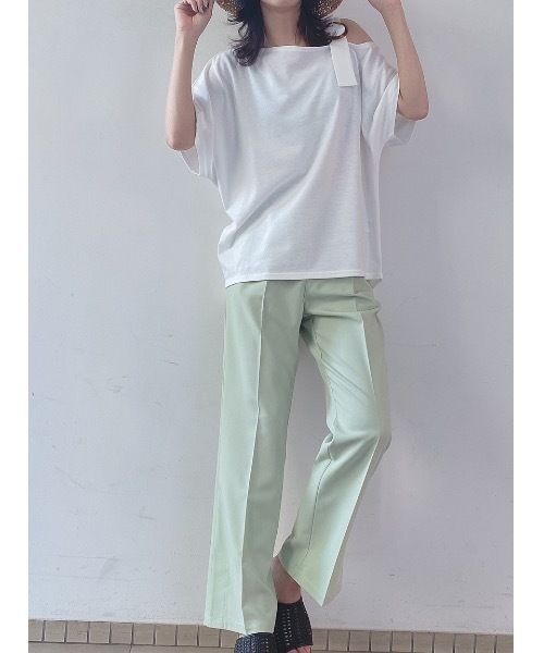 one way（ワンウェイ）の「センタープレススラックス（その他パンツ・レディース・ライトブルー/ベージュ/オレンジ/ライトグリーン・SMALL/MEDIUM）」の5枚目の写真