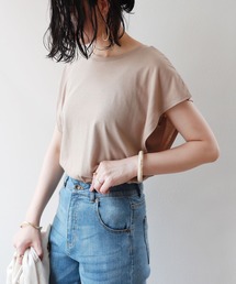 フレンチスリーブ脇見え防止デザインTシャツ