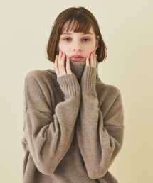 【STUDIOUS】カシミヤウールタートルネックニット