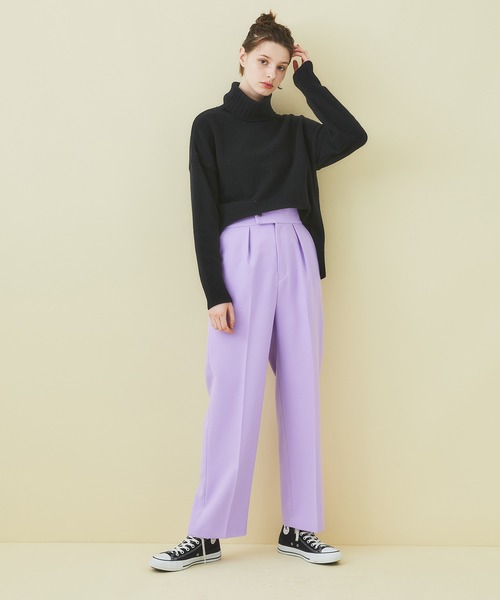 STUDIOUS(ステュディオス)の「【STUDIOUS】カシミヤウールタートルネックニット(ニット/セーター・レディース・ホワイト/ブラック/ブラウン/カーキ/ピンク/イエロー/ブルー・FREE)」の22枚目の写真