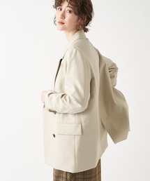 un dix cors（アンディコール）の「【シーズンレスで使える】ダブルブレストジャケット（ミドル丈）（テーラードジャケット・レディース）」