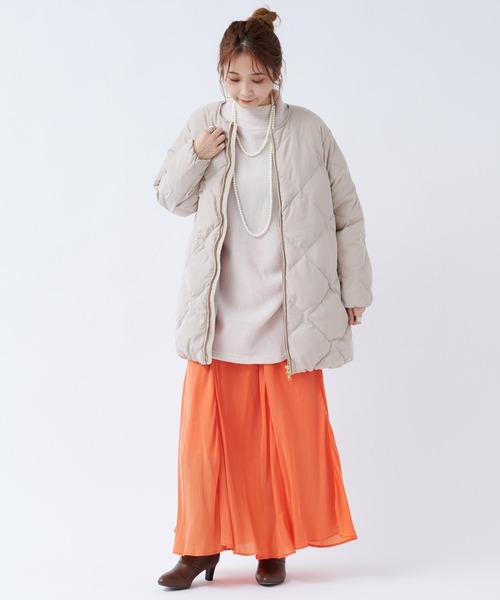 DouDou（ドゥドゥ）の「キュプラフレアスカート（スカート・レディース・オレンジ/ブルー/ベージュ/ベージュ系その他/ブラック・FREE）」の21枚目の写真