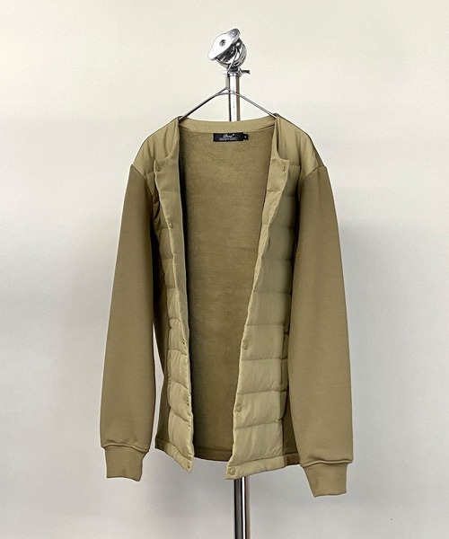 Beno（ビーノ）の「インナーダウン アクティビカル ノーカラー フロント ダウン ブルゾン（ダウンジャケット/コート・メンズ・ブラック/ネイビー/ベージュ/カーキ/カモフラージュ/チャコールグレー・L/LL/M）」の17枚目の写真