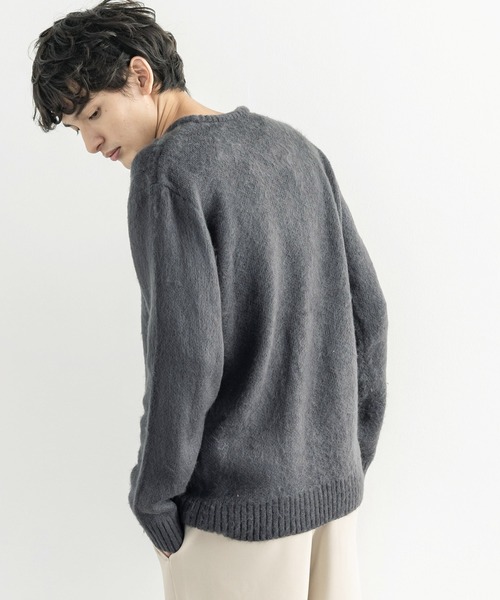 Rocky Monroe(ロッキーモンロー)の「モヘアタッチ起毛 オーバーサイズ クルーネックニット(ニット/セーター・メンズ・チャコール/ベージュ/テラコッタ/ブラック・M/L)」の9枚目の写真