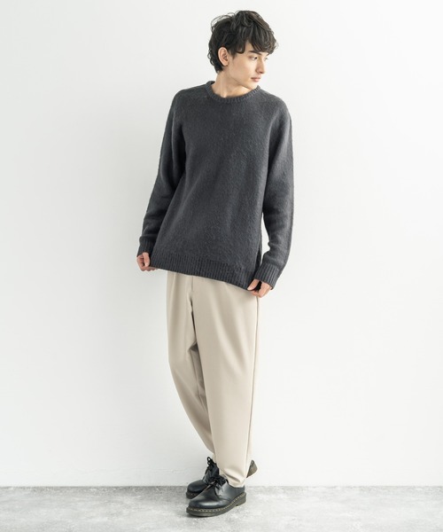 Rocky Monroe(ロッキーモンロー)の「モヘアタッチ起毛 オーバーサイズ クルーネックニット(ニット/セーター・メンズ・チャコール/ベージュ/テラコッタ/ブラック・M/L)」の10枚目の写真