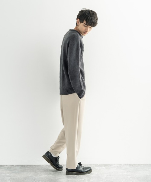 Rocky Monroe(ロッキーモンロー)の「モヘアタッチ起毛 オーバーサイズ クルーネックニット(ニット/セーター・メンズ・チャコール/ベージュ/テラコッタ/ブラック・M/L)」の11枚目の写真