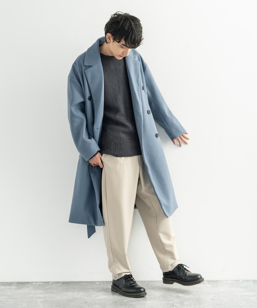 Rocky Monroe(ロッキーモンロー)の「モヘアタッチ起毛 オーバーサイズ クルーネックニット(ニット/セーター・メンズ・チャコール/ベージュ/テラコッタ/ブラック・M/L)」の12枚目の写真