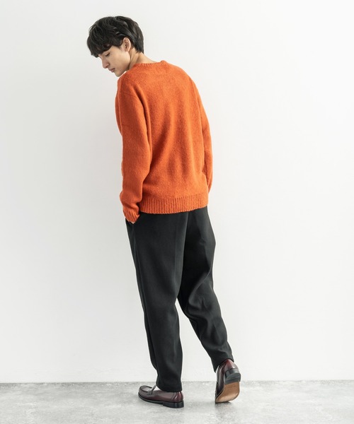 Rocky Monroe(ロッキーモンロー)の「モヘアタッチ起毛 オーバーサイズ クルーネックニット(ニット/セーター・メンズ・チャコール/ベージュ/テラコッタ/ブラック・M/L)」の15枚目の写真