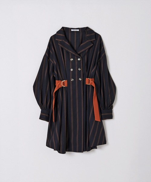 ストライプダブルボタンワンピース ストライプダブルボタンワンピース | axes femme online shop