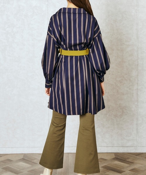 ストライプダブルボタンワンピース ストライプダブルボタンワンピース | axes femme online shop