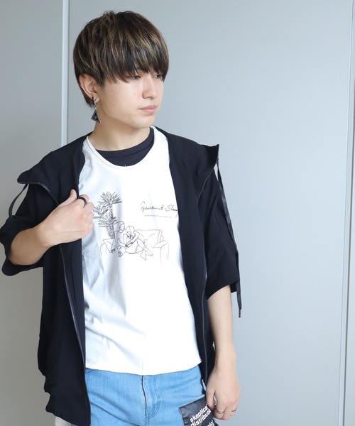 rovtski（ロフトスキー）の「ﾗﾌｨー天竺VﾈｯｸPRINT TEE（Tシャツ/カットソー・メンズ・その他4/その他6/その他12/その他10/その他3/その他7/その他/その他2/その他1/その他5/その他11/その他13/その他9/その他8・MEDIUM/LARGE）」の3枚目の写真