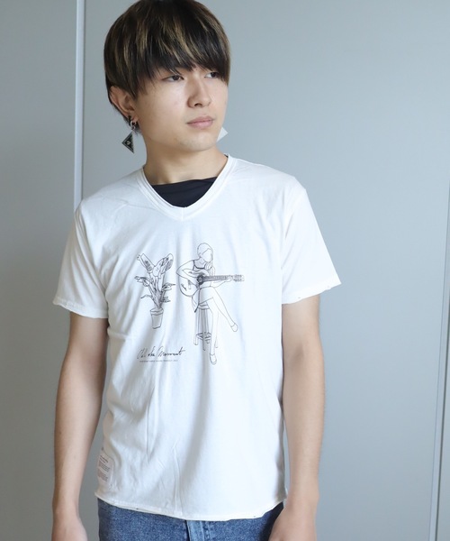 rovtski（ロフトスキー）の「ﾗﾌｨー天竺VﾈｯｸPRINT TEE（Tシャツ/カットソー・メンズ・その他4/その他6/その他12/その他10/その他3/その他7/その他/その他2/その他1/その他5/その他11/その他13/その他9/その他8・MEDIUM/LARGE）」の7枚目の写真