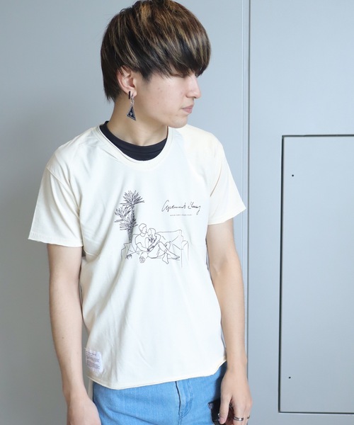 rovtski（ロフトスキー）の「ﾗﾌｨー天竺VﾈｯｸPRINT TEE（Tシャツ/カットソー・メンズ・その他4/その他6/その他12/その他10/その他3/その他7/その他/その他2/その他1/その他5/その他11/その他13/その他9/その他8・MEDIUM/LARGE）」の9枚目の写真