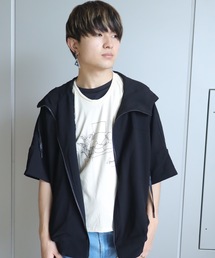 ラフィー天竺VネックPRINT TEE