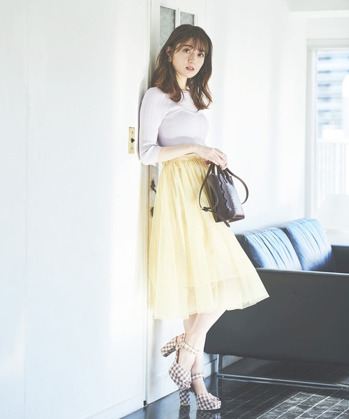 セール ベアバックリボンニット チュールスカート セット ワンピース 31 Sons De Mode トランテアン ソン ドゥ モード のファッション通販 Zozotown