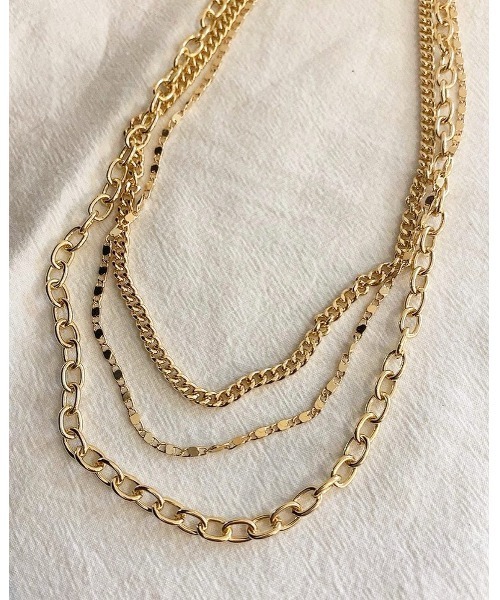 mou(モウ)の「レイヤーテクスチャーネックレス(ネックレス・レディース・ゴールド・FREE)」の8枚目の写真