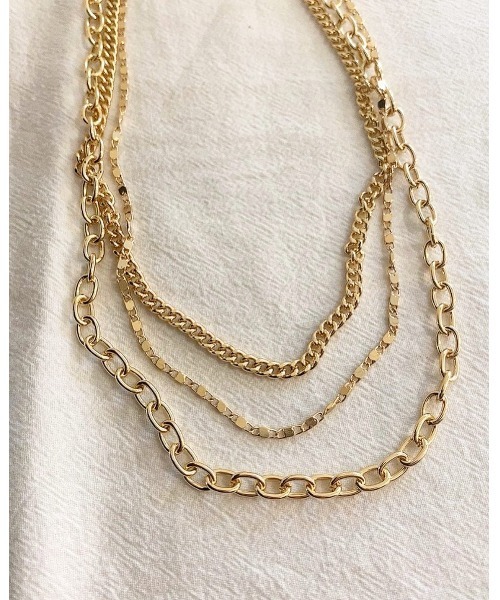 mou(モウ)の「レイヤーテクスチャーネックレス(ネックレス・レディース・ゴールド・FREE)」の9枚目の写真