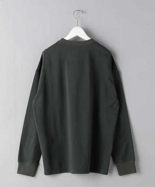 tsuki.s（ツキドットエス）の「＜tsuki.s（ツキドットエス）＞【別注】テンジク クルーネック ロングスリーブ（Tシャツ/カットソー・メンズ・オフホワイト/オリーブ・SMALL/MEDIUM/LARGE）」の8枚目の写真