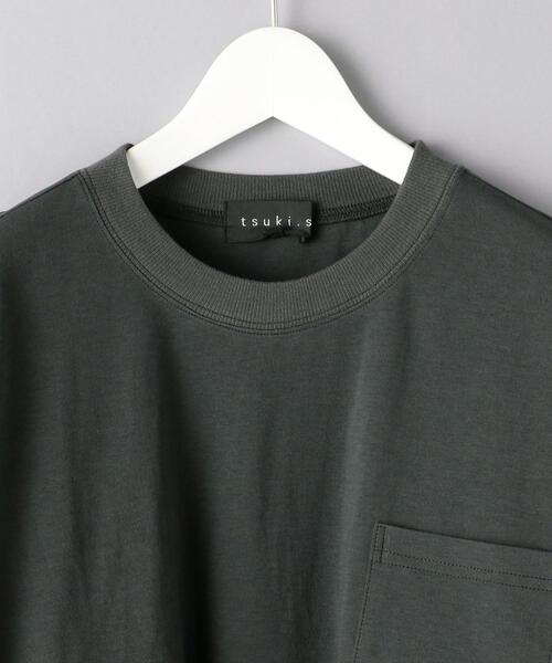 tsuki.s（ツキドットエス）の「＜tsuki.s（ツキドットエス）＞【別注】テンジク クルーネック ロングスリーブ（Tシャツ/カットソー・メンズ・オフホワイト/オリーブ・SMALL/MEDIUM/LARGE）」の9枚目の写真