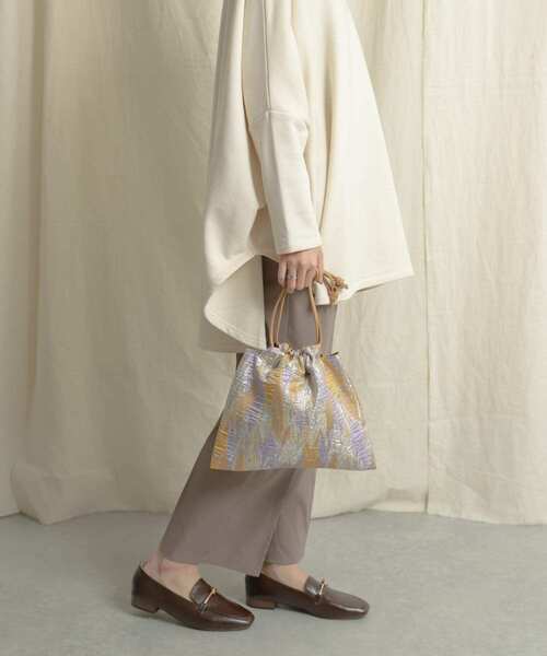 SENSE OF PLACE by URBAN RESEARCH（センスオブプレイスバイアーバンリサーチ）の「ゴブランドロストミニバッグ（ハンドバッグ・レディース・アイボリー/ブラック/ベージュ・ONE）」の3枚目の写真