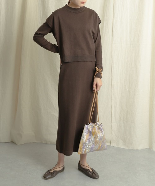 SENSE OF PLACE by URBAN RESEARCH（センスオブプレイスバイアーバンリサーチ）の「ゴブランドロストミニバッグ（ハンドバッグ・レディース・アイボリー/ブラック/ベージュ・ONE）」の4枚目の写真