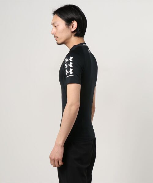 UNDER ARMOUR（アンダーアーマー）の「UAヒートギアアーマー ショートスリーブ ノベルティ（トレーニング/MEN）（Tシャツ/カットソー・メンズ・ネイビー/ブラック/ブラック×グリーン/ホワイト・MD/XL/LG/SM/3XL/XXL）」の6枚目の写真