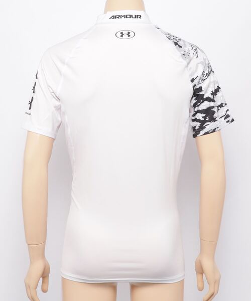 UNDER ARMOUR（アンダーアーマー）の「UAヒートギアアーマー ショートスリーブ ノベルティ（トレーニング/MEN）（Tシャツ/カットソー・メンズ・ネイビー/ブラック/ブラック×グリーン/ホワイト・MD/XL/LG/SM/3XL/XXL）」の10枚目の写真