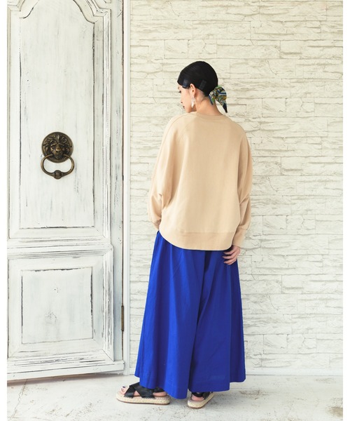 manana suerte（マニャーナスエルテ）の「コットンリネンボリュームパンツ（その他パンツ・レディース・カーキ/ベージュ/ブルー/ブラック・FREE）」の7枚目の写真