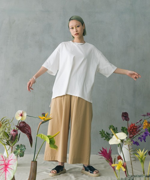 manana suerte（マニャーナスエルテ）の「コットンリネンボリュームパンツ（その他パンツ・レディース・カーキ/ベージュ/ブルー/ブラック・FREE）」の8枚目の写真