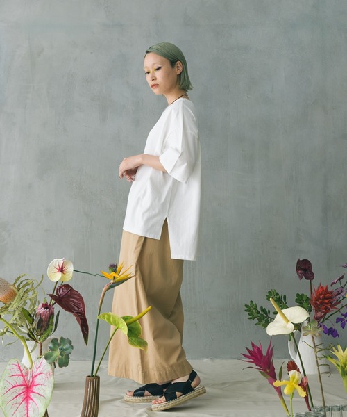 manana suerte（マニャーナスエルテ）の「コットンリネンボリュームパンツ（その他パンツ・レディース・カーキ/ベージュ/ブルー/ブラック・FREE）」の11枚目の写真