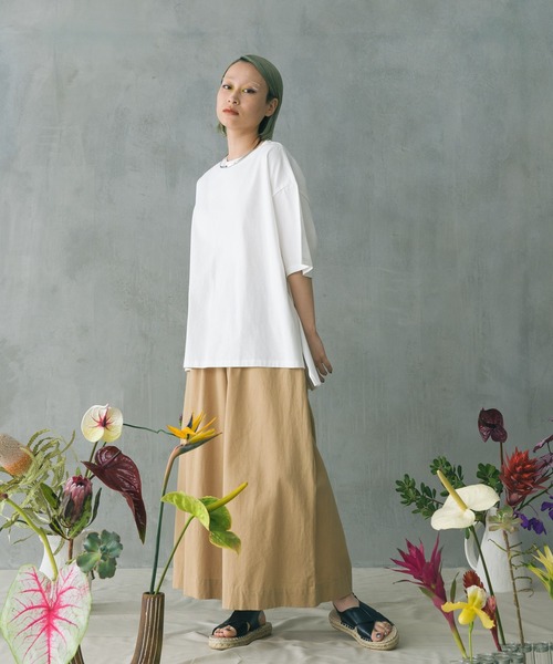 manana suerte（マニャーナスエルテ）の「コットンリネンボリュームパンツ（その他パンツ・レディース・カーキ/ベージュ/ブルー/ブラック・FREE）」の10枚目の写真