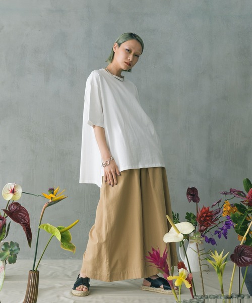 manana suerte（マニャーナスエルテ）の「コットンリネンボリュームパンツ（その他パンツ・レディース・カーキ/ベージュ/ブルー/ブラック・FREE）」の9枚目の写真