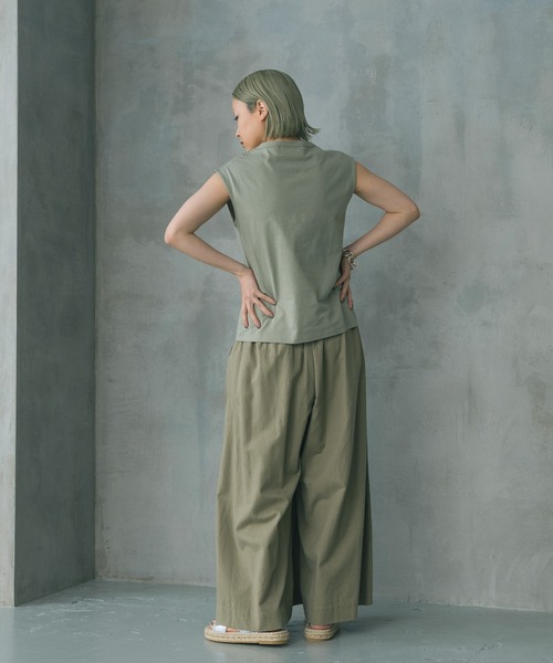 manana suerte（マニャーナスエルテ）の「コットンリネンボリュームパンツ（その他パンツ・レディース・カーキ/ベージュ/ブルー/ブラック・FREE）」の16枚目の写真