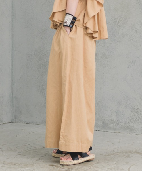 manana suerte（マニャーナスエルテ）の「コットンリネンボリュームパンツ（その他パンツ・レディース・カーキ/ベージュ/ブルー/ブラック・FREE）」の21枚目の写真