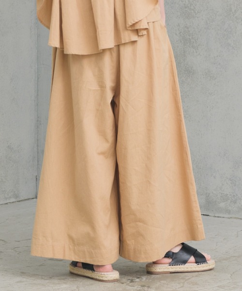 manana suerte（マニャーナスエルテ）の「コットンリネンボリュームパンツ（その他パンツ・レディース・カーキ/ベージュ/ブルー/ブラック・FREE）」の19枚目の写真