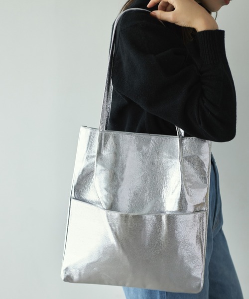 Edit Sheen（エディットシーン）の「メタリックトート（トートバッグ・レディース・シルバー/ゴールド・FREE）」の3枚目の写真