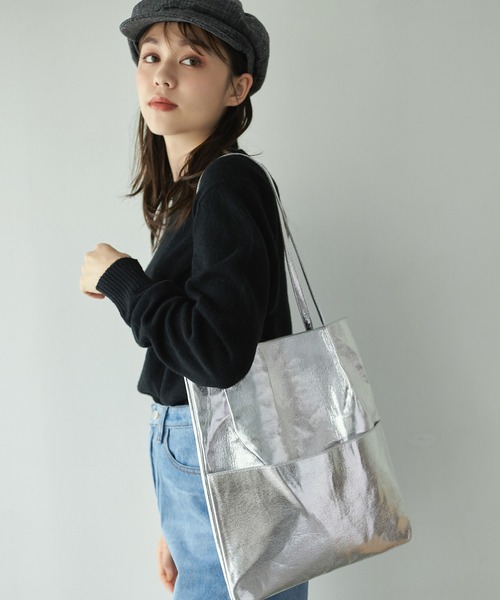 Edit Sheen（エディットシーン）の「メタリックトート（トートバッグ・レディース・シルバー/ゴールド・FREE）」の4枚目の写真