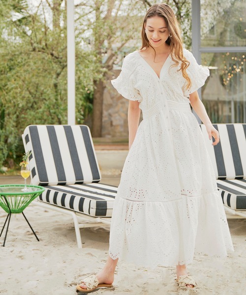 【20日限定値下げ】DAISYLIN裾カットワークレースワンピース（美品） KOH.style（コースタイル）の「カットワークレースワンピース