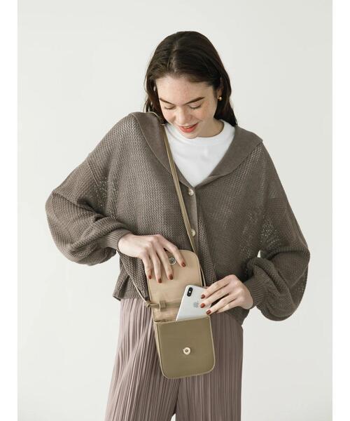 koe（コエ）の「フラップミニショルダーポーチ＊（ショルダーバッグ・レディース・ブラック/ライトピンク/グレイッシュベージュ・FREE）」の13枚目の写真