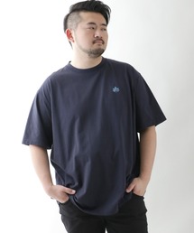 LOGOS/ロゴス ワンポイント刺繍 無地Tシャツ/大きいサイズ