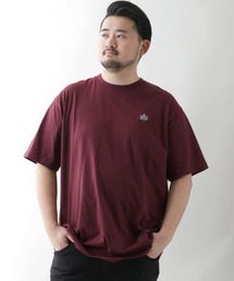 LOGOS/ロゴス ワンポイント刺繍 無地Tシャツ/大きいサイズ
