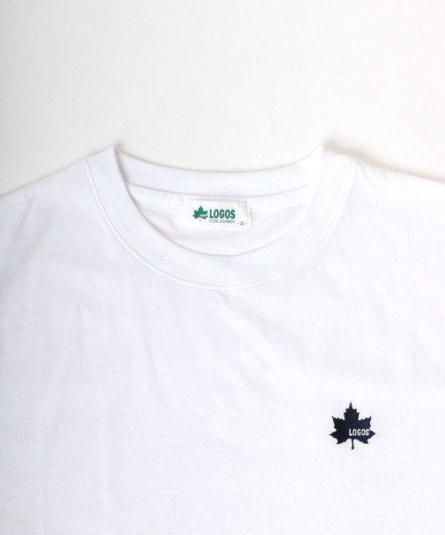 LOGOS(ロゴス)の「LOGOS/ロゴス ワンポイント刺繍 無地Tシャツ/大きいサイズ(Tシャツ/カットソー・メンズ・ホワイト/ネイビー/オリーブ/ワイン・2L/3L/4L/5L)」の8枚目の写真