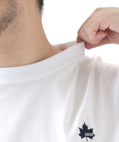 LOGOS(ロゴス)の「LOGOS/ロゴス ワンポイント刺繍 無地Tシャツ/大きいサイズ(Tシャツ/カットソー・メンズ・ホワイト/ネイビー/オリーブ/ワイン・2L/3L/4L/5L)」の19枚目の写真