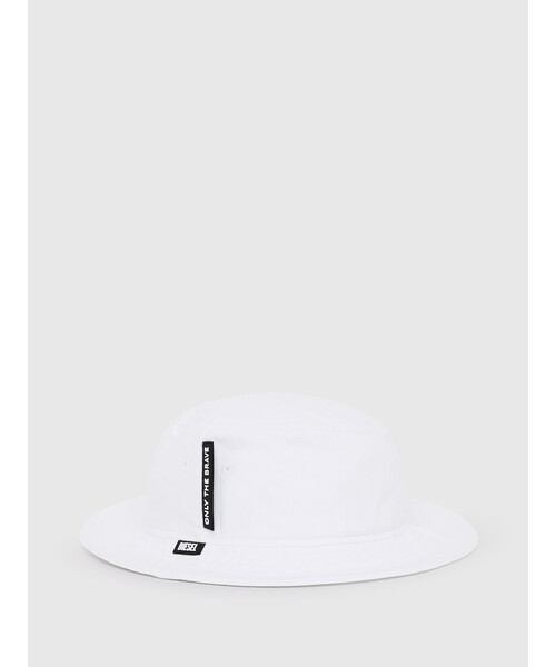 DIESEL(ディーゼル)の「メンズ キャップ バケットハット ロゴラベル コットン(キャップ・メンズ・ホワイト/ブラック・02)」の10枚目の写真