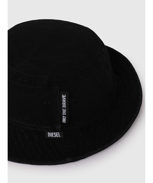 DIESEL(ディーゼル)の「メンズ キャップ バケットハット ロゴラベル コットン(キャップ・メンズ・ホワイト/ブラック・02)」の9枚目の写真
